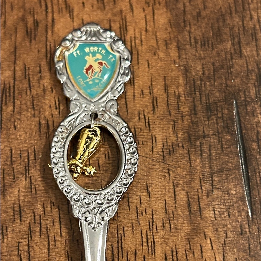 Silver Souvenir Spoon with Fort Worth Crest - Picture 2 of 8